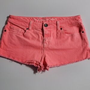 Victoria's Secret Pink Jean Shorts Frayed Hem